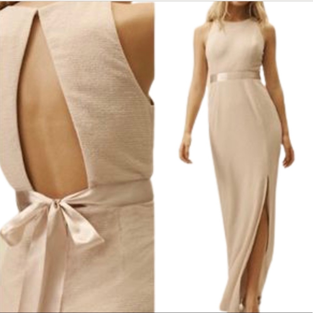 BHLDN Adrianna Papell Idris Maxi Dress NWT (Champagne)